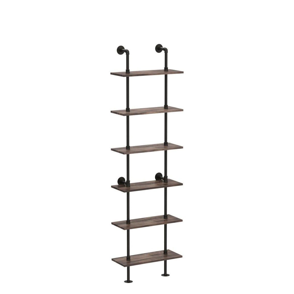 6 Tier Industrial Pipe Bookshelf D38970