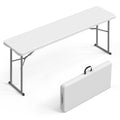 6FT Narrow White Folding Table W309795