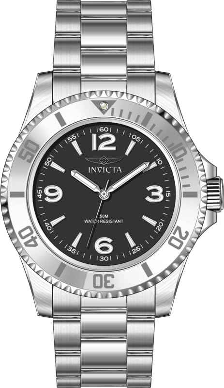 40mm Steel Black Dial Quartz Watch B4859