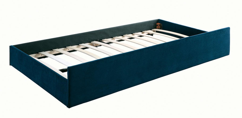 Navy Daybed with Trundle Button Tufted Upholstery E993