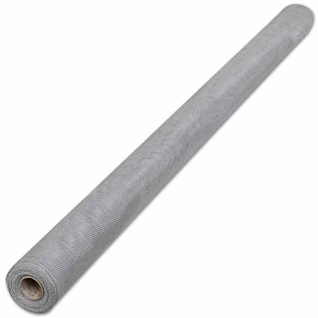 Aluminum Mesh 39.4x196.9 Inches Silver Y3905