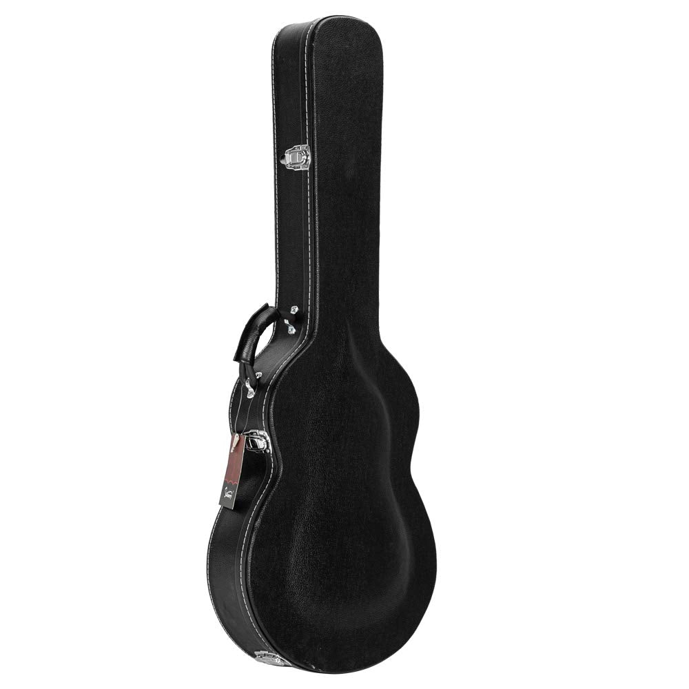 Portable Electric Guitar Hard Case, PU Leather, Black H2688