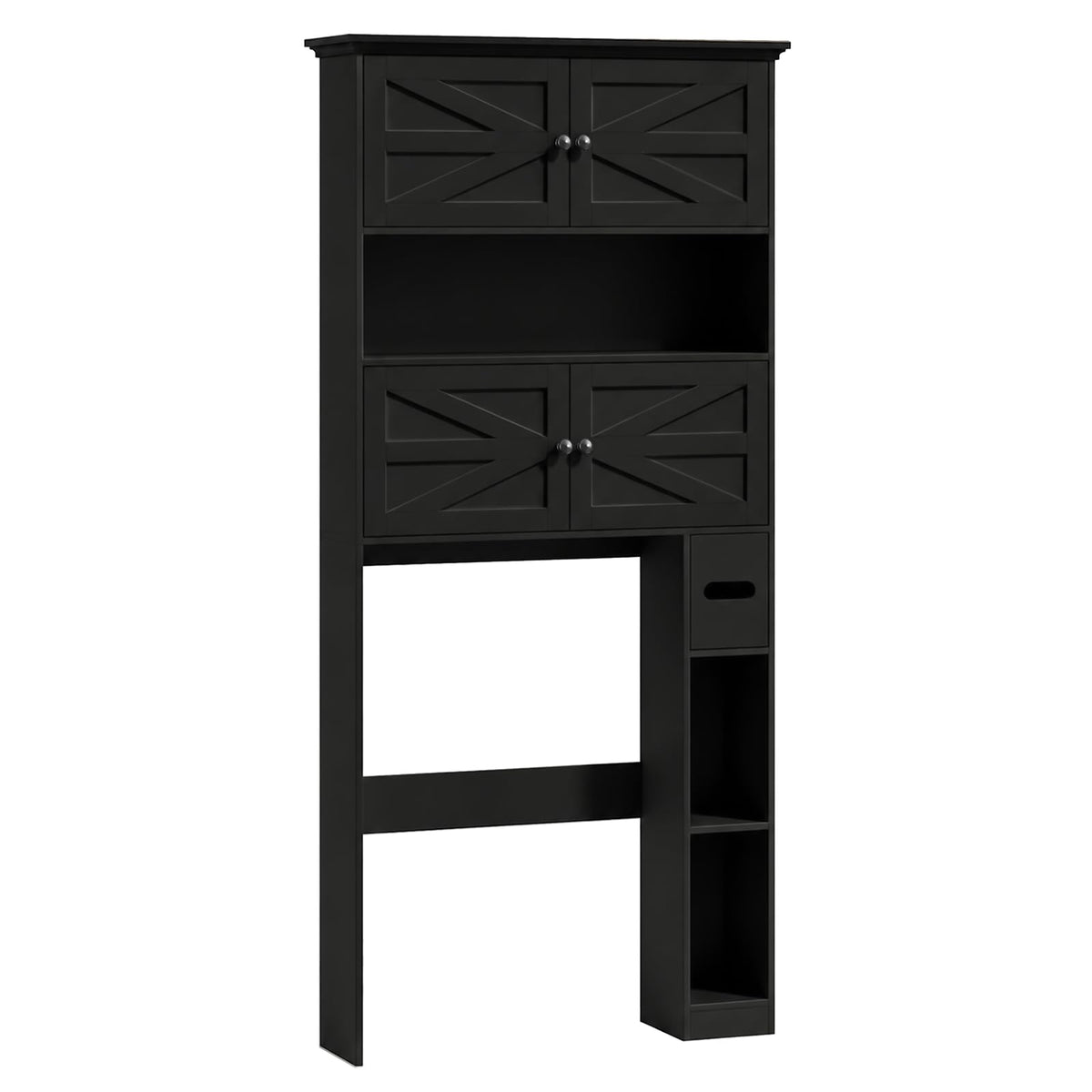 Wooden Over The Toilet Storage Cabinet with Barn Door Y216049