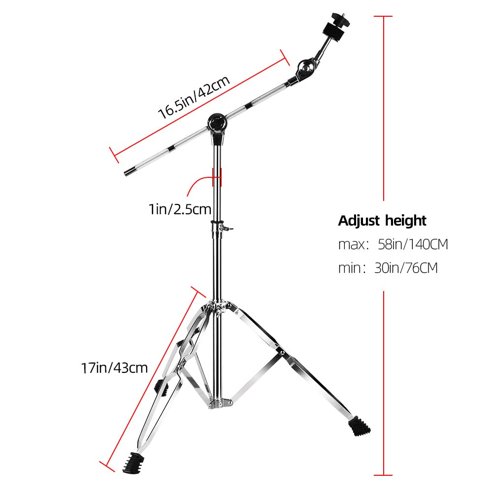 Adjustable Boom and Straight Cymbal Stand with Drum Sticks Holder Y1207