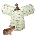 3 Way Collapsible Tunnel with Carrot Patterns Small Pet Hideout O6144