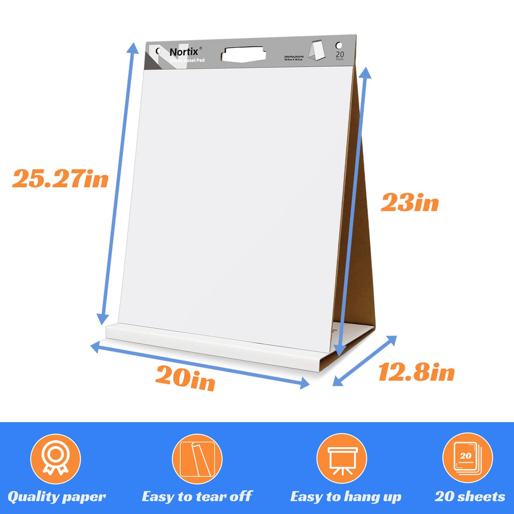 Sticky Easel Pads 20x23 Inches 20 Sheets 4 Pads A268308