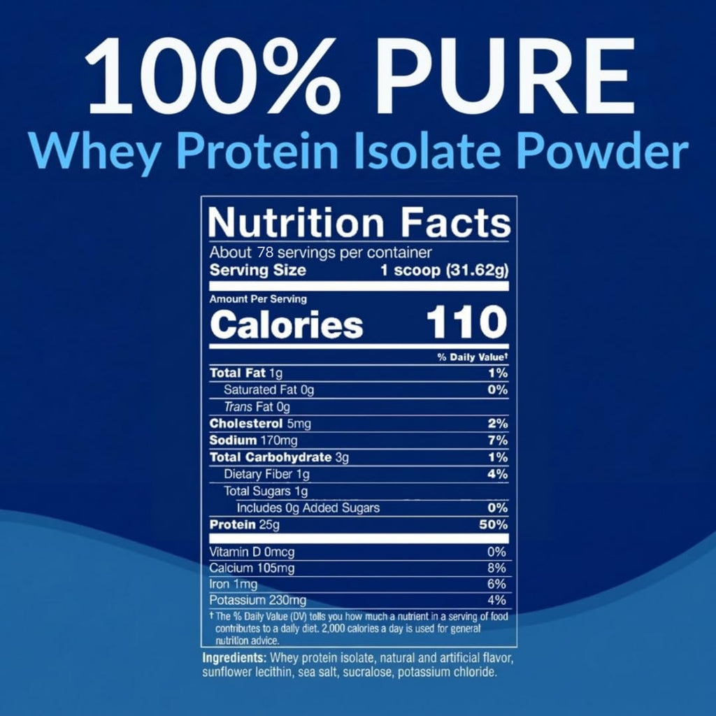 Whey Protein Isolate Powder, French Vanilla, 5 lb K533288