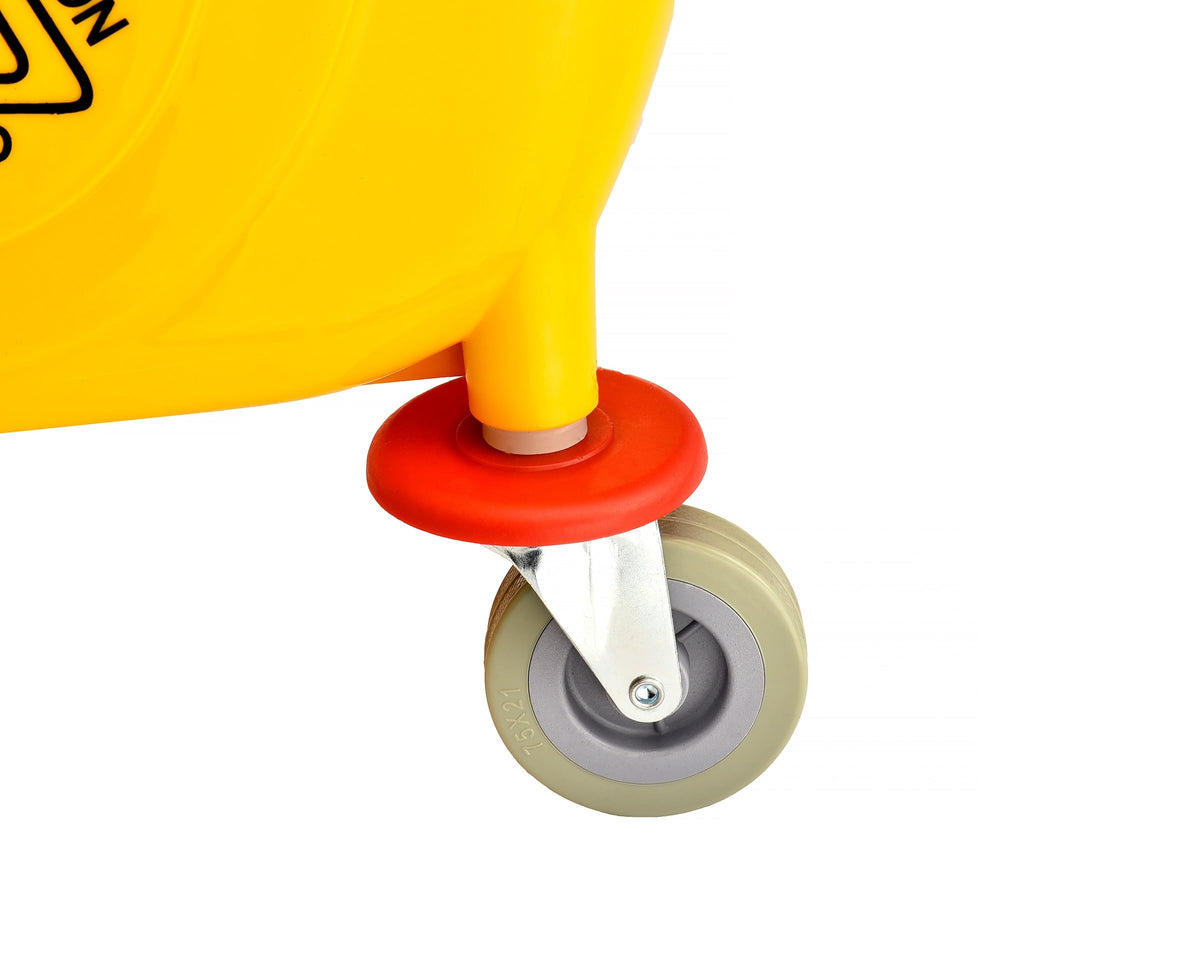 35 qt. Yellow Mop Bucket on Wheels Q390659