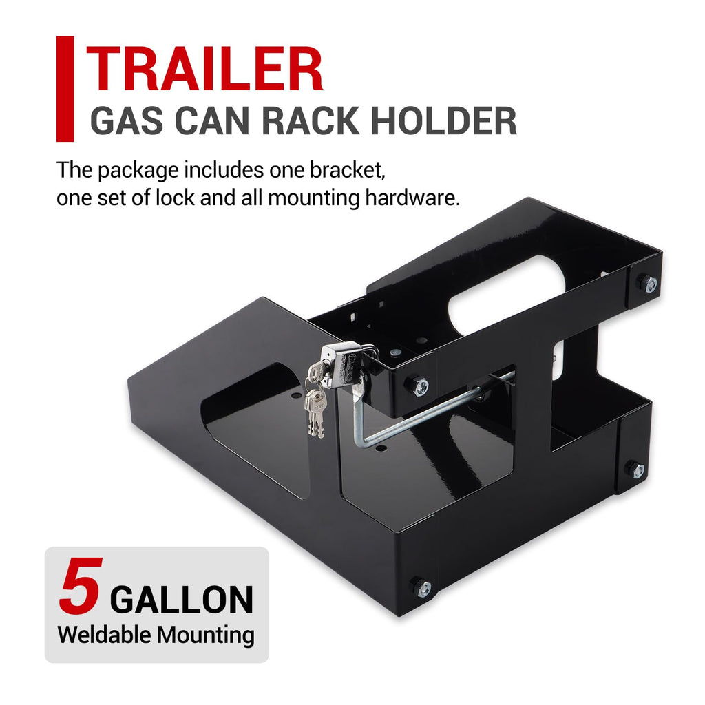 5 Gallon Trailer Gas Can Holder Rack T4084