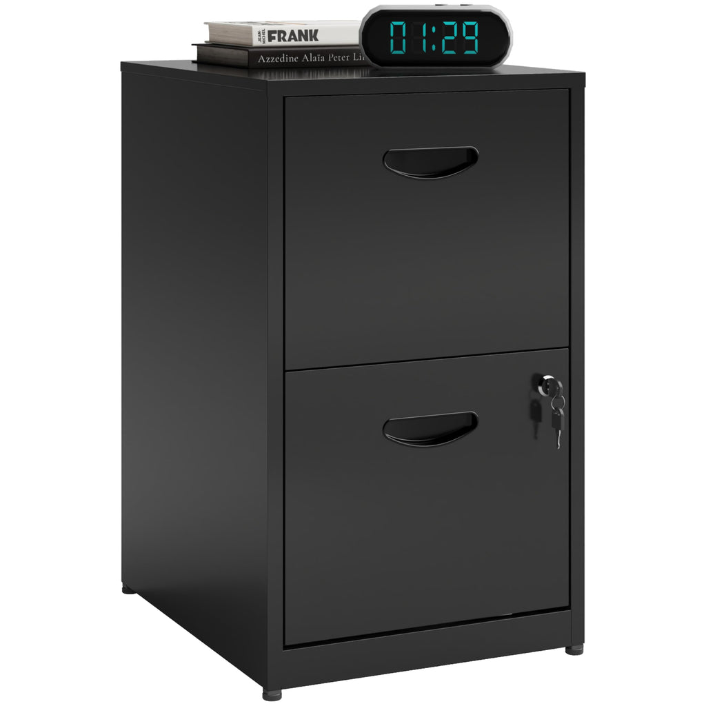 2 Drawer Metal File Cabinet with Lock D33541