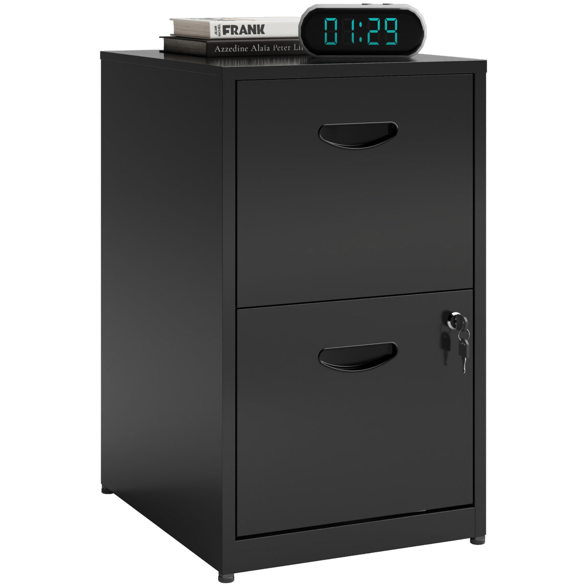 2 Drawer Metal File Cabinet with Lock D33541