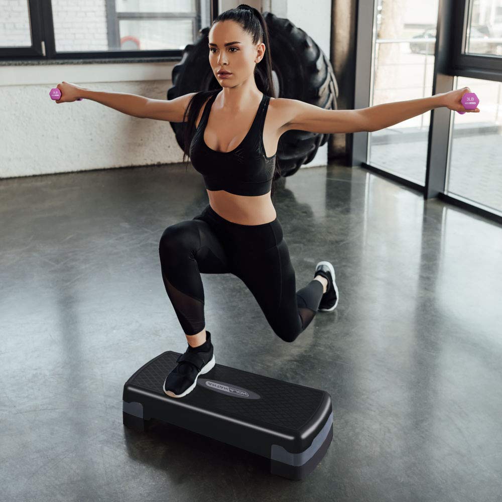 Compact Portable Aerobic Step Platform with Adjustable Height U73770