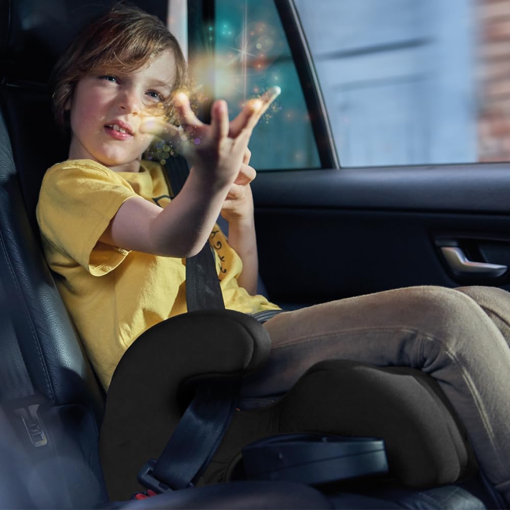Black Backless Belt-Positioning Booster Car Seat D563