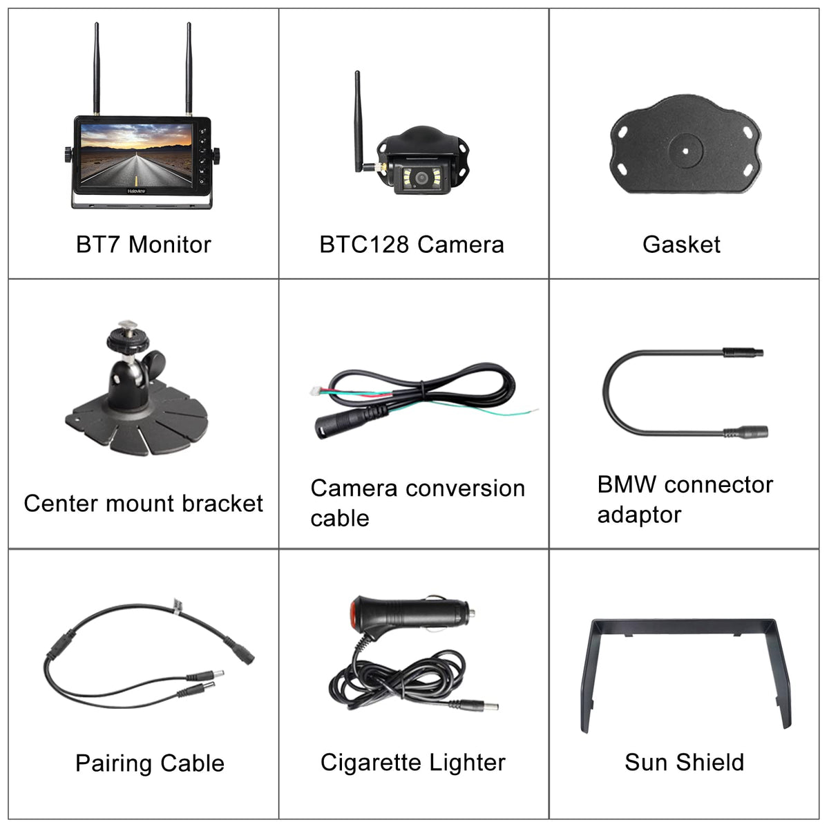 Wireless RV Backup Camera 1080P 7" Monitor System D9071