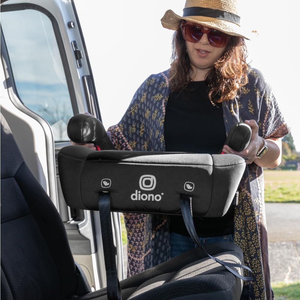 Black Backless Belt-Positioning Booster Car Seat D563