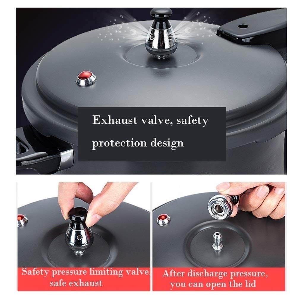 Black 3L Stainless Steel Pressure Cooker D2909