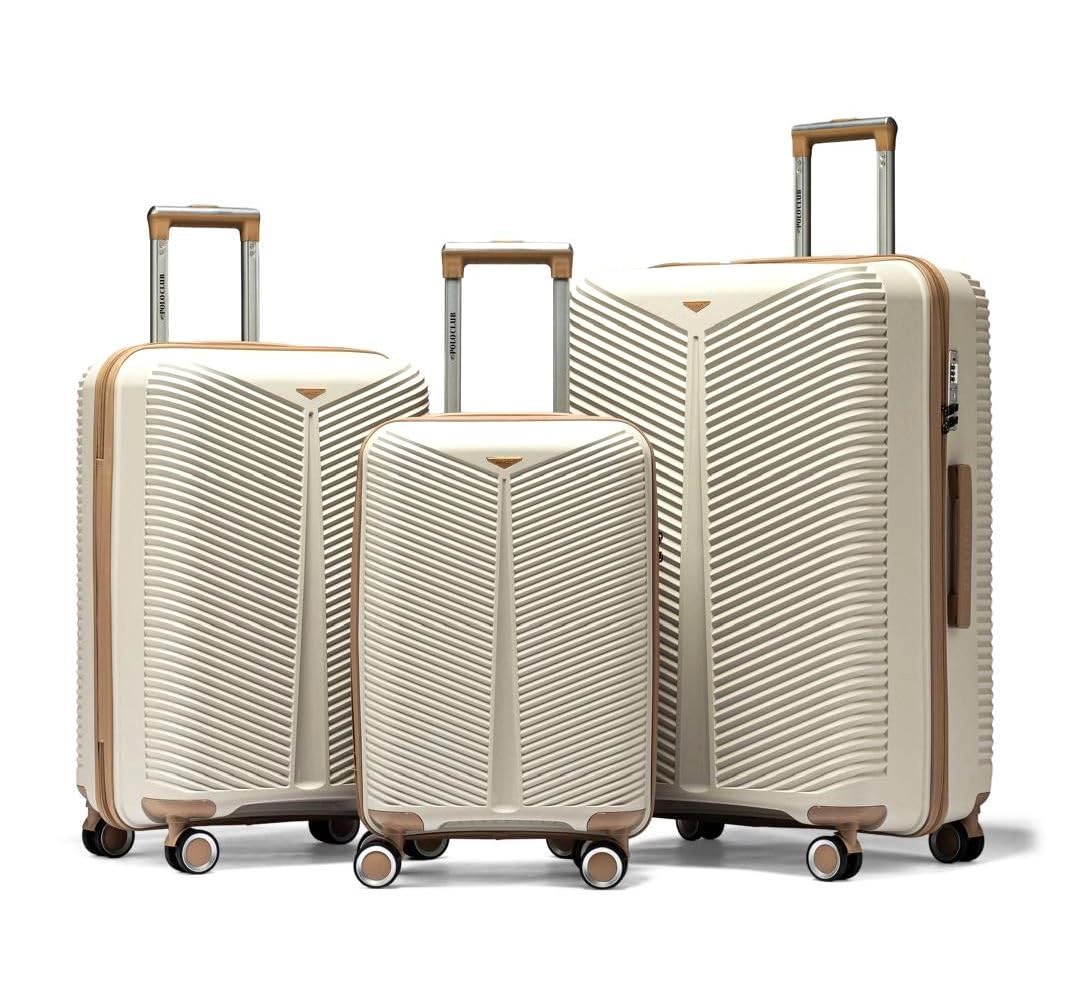 3 Piece Hardside Polypropylene Luggage Set with TSA Lock Q11420