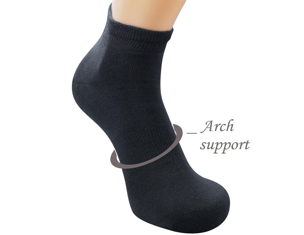 Men's 5-Pack Diabetic Low Cut Socks with Arch Support X49480