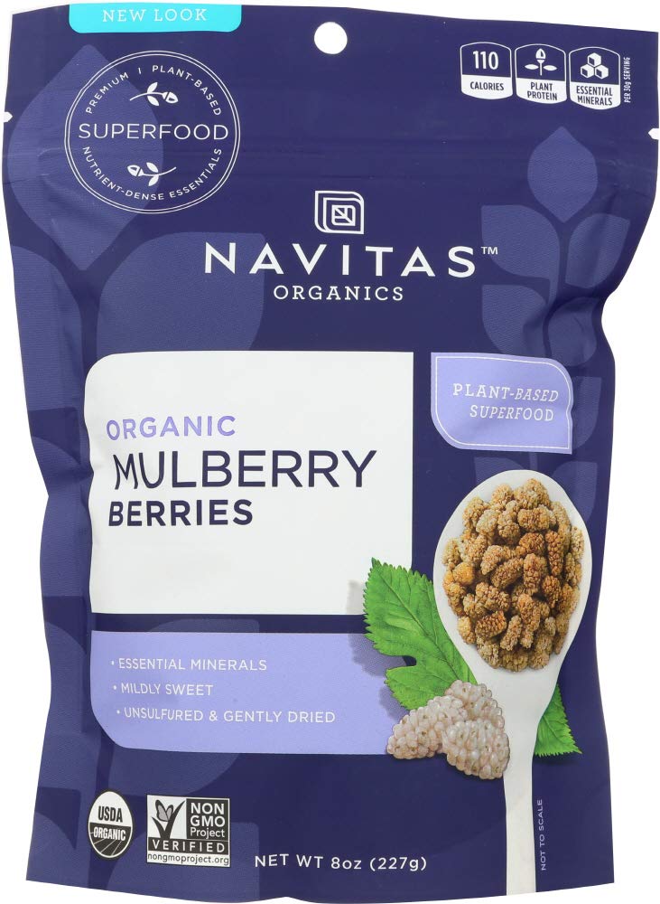 Organic Sun-Dried White Mulberries 8 oz Pack of 3 R5164