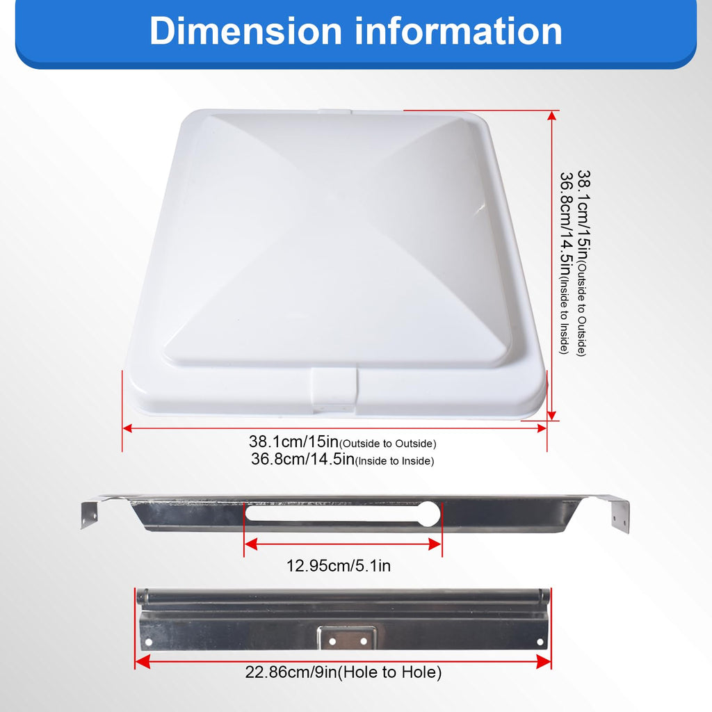 14"x14" RV Roof Vent Cover, 2-Pack P68225