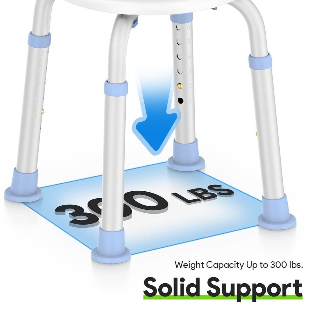 360 Rotating Swivel Shower Seat with Anti-Slip Rubber Tips Y5689