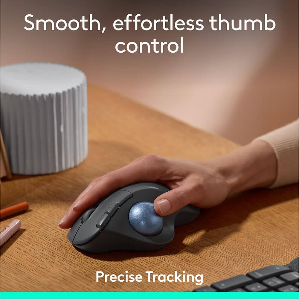 Wireless Ergonomic Trackball Mouse Black F571