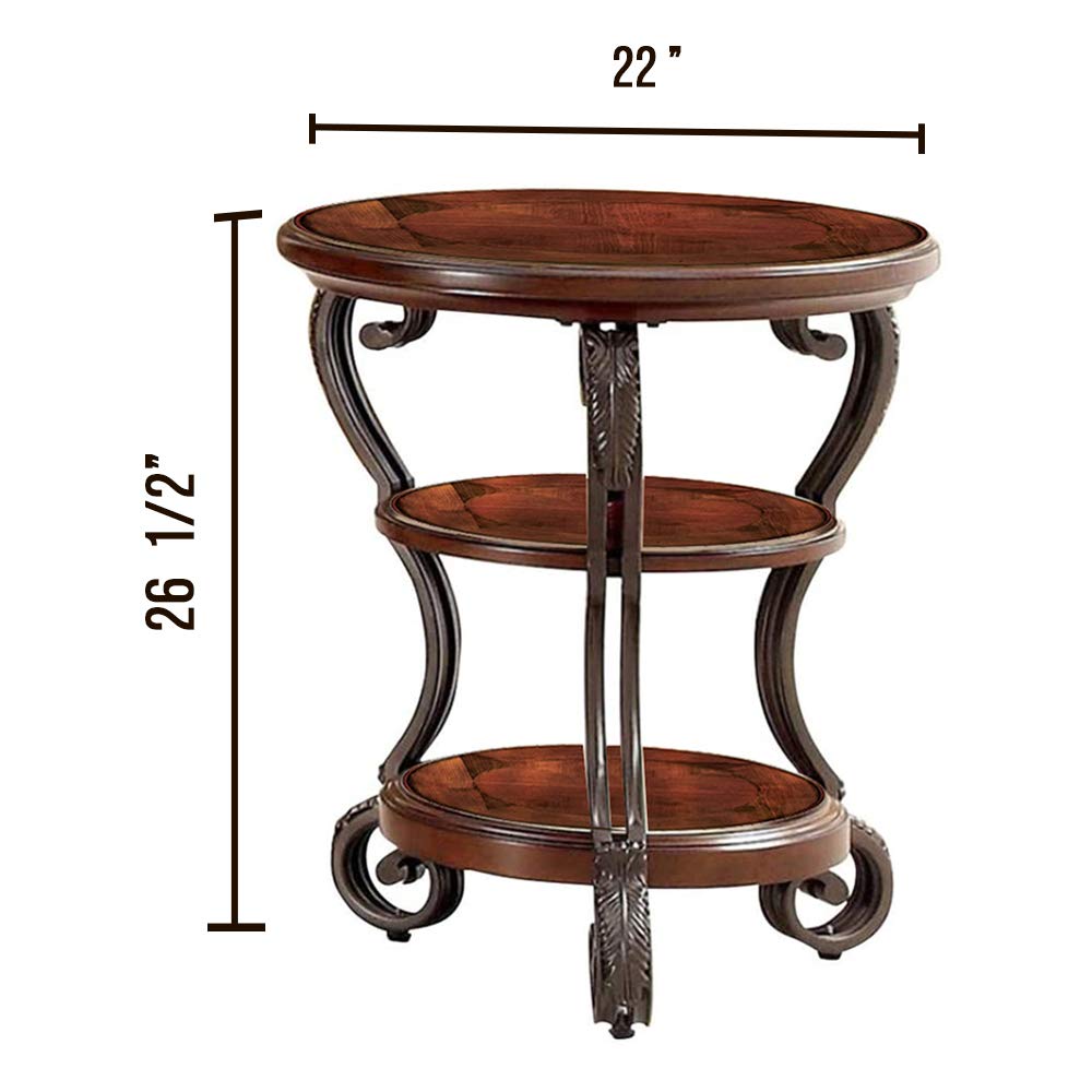 Brown Cherry End Side Nesting Tables L799678