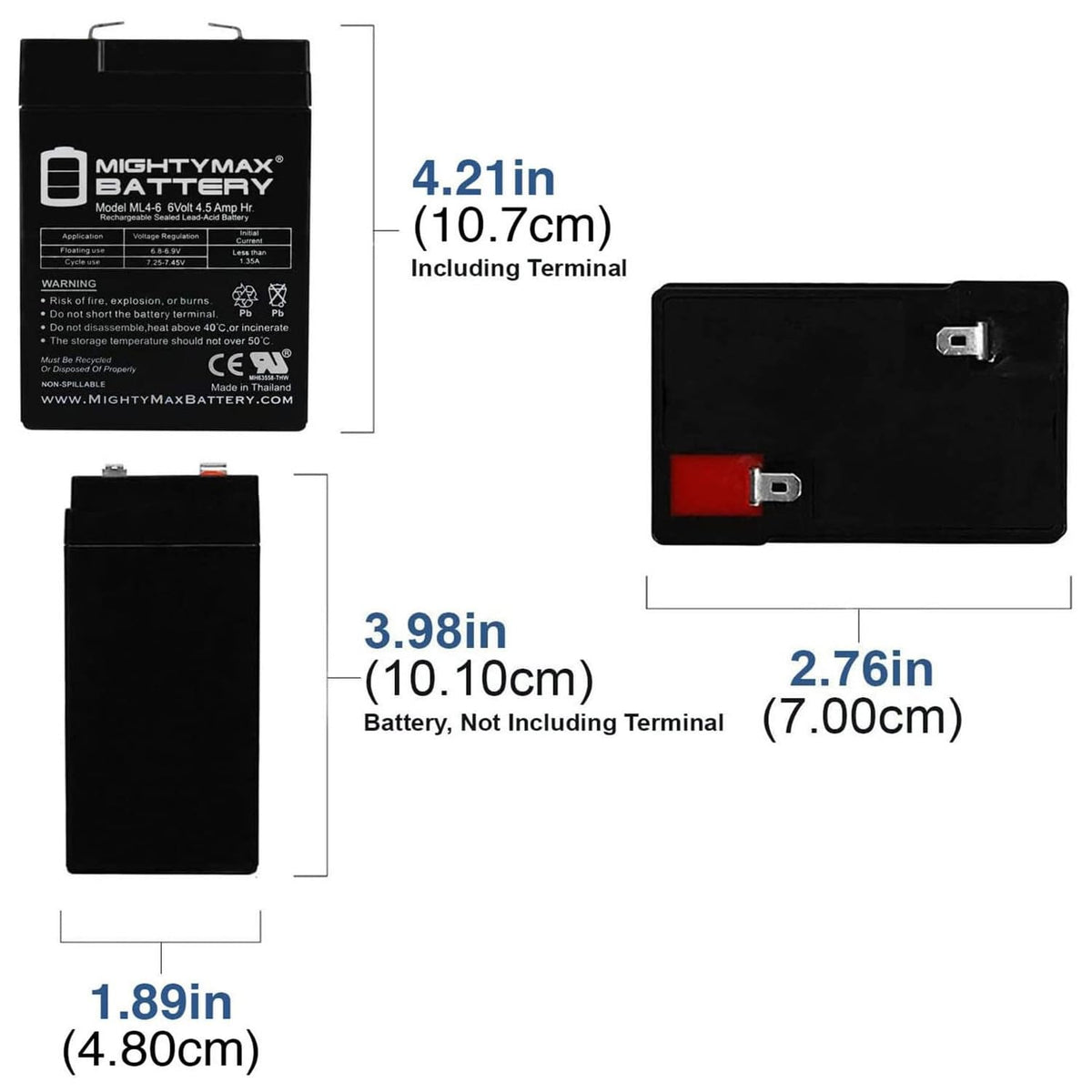 6V 4.5AH SLA Replacement Battery 2 Pack N1376