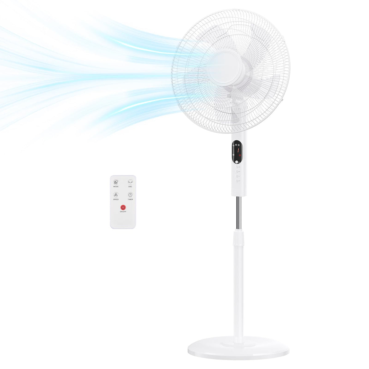 17" Oscillating Pedestal Fan with Remote T4307