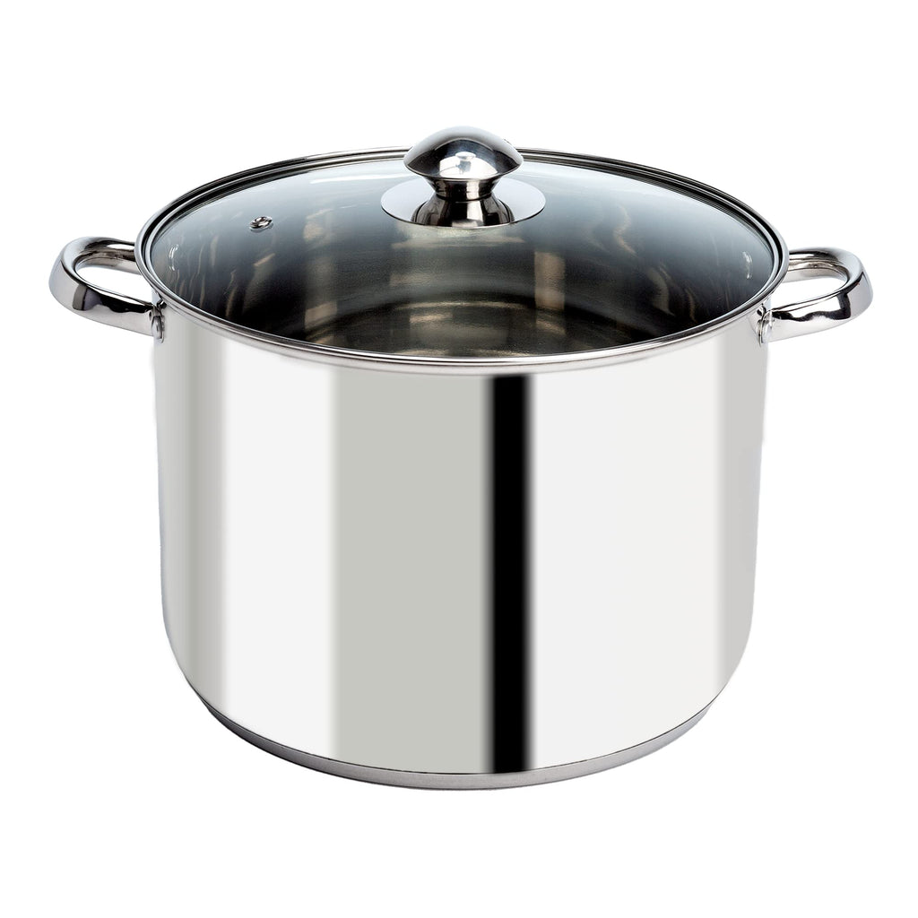 Stainless Steel 8-Quart Stock Pot with Glass Lid D4237