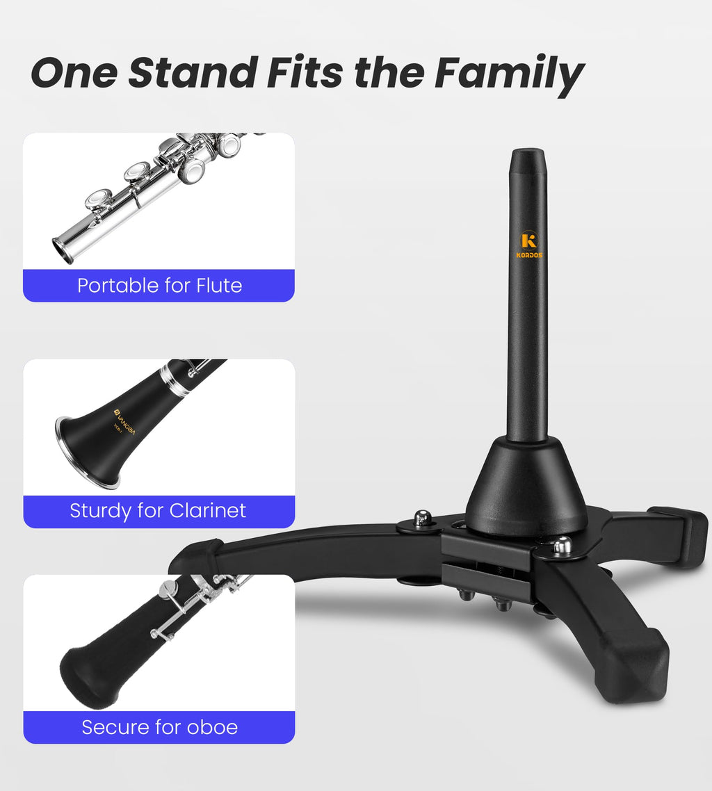 Portable Foldable Flute Stand with Bag M370