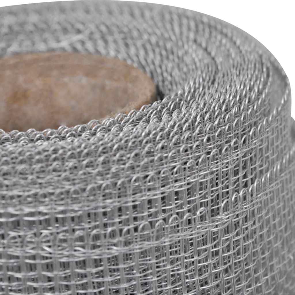 Aluminum Mesh 39.4x196.9 Inches Silver Y3905