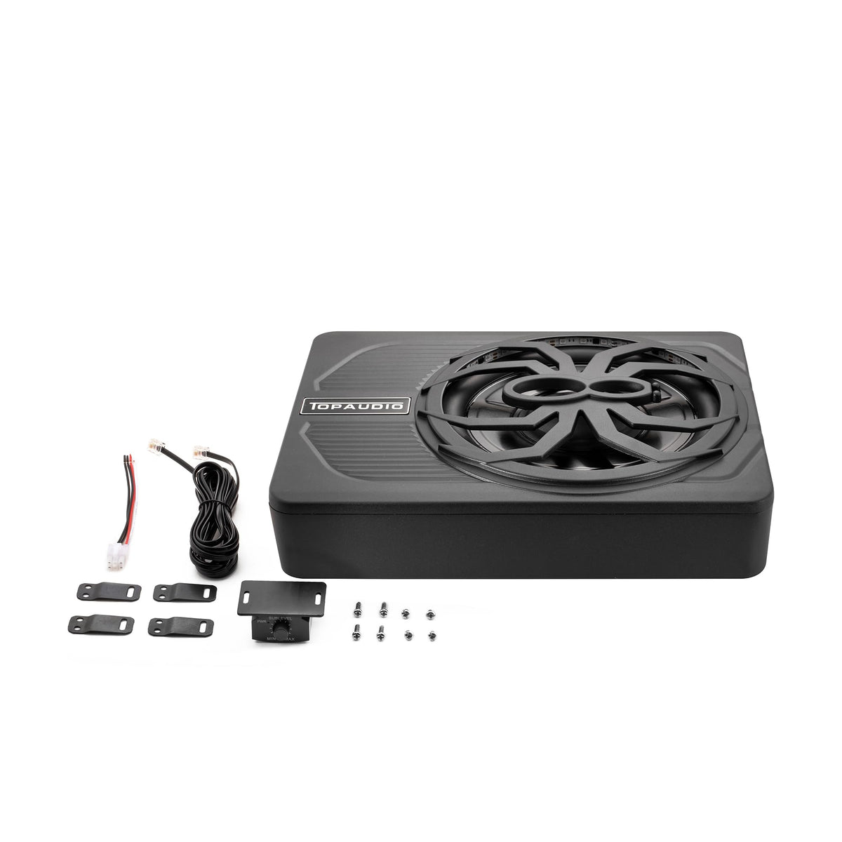 10" Inch Low Profile Underseat Car Subwoofer with Built in Amplifier D236