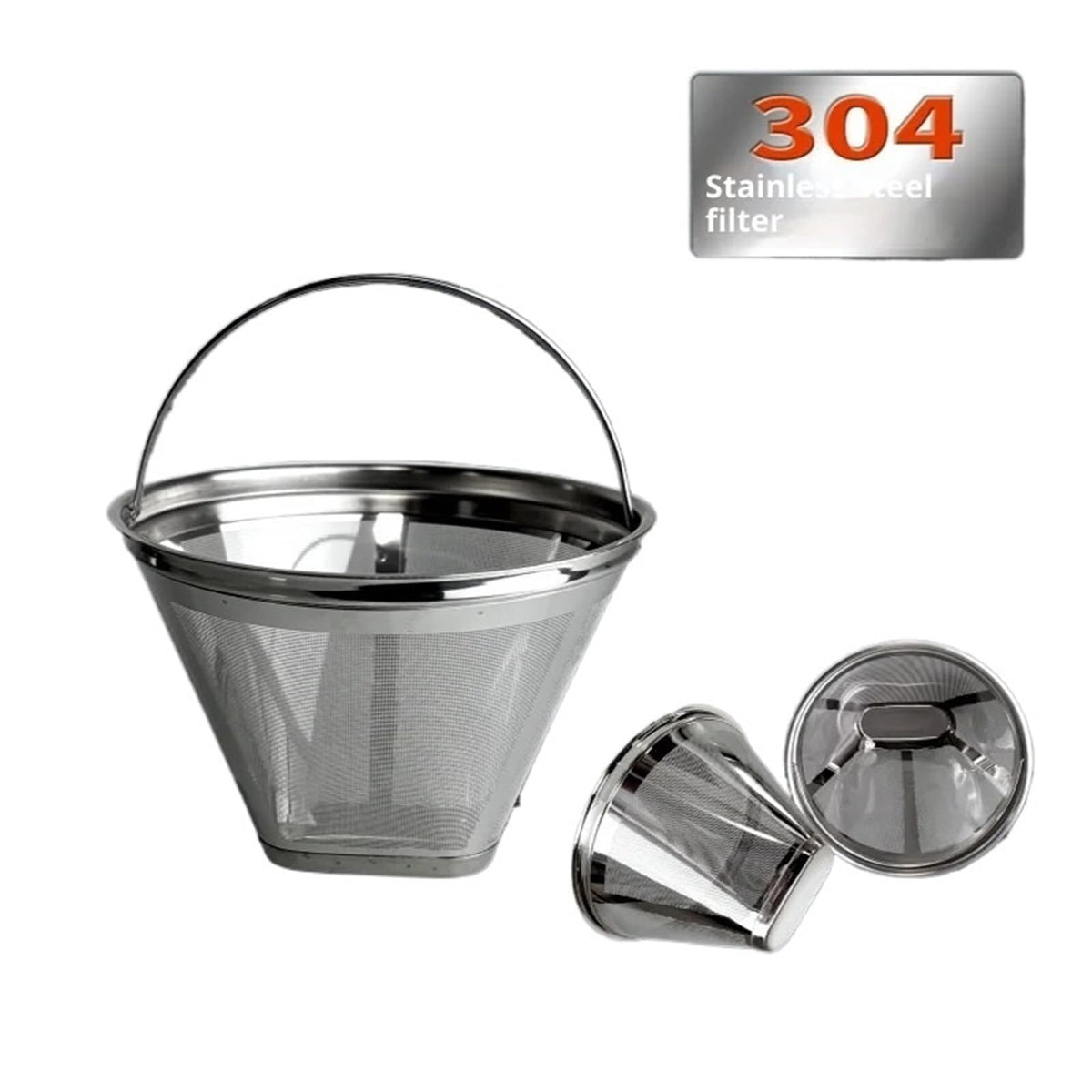 Steel Reusable Coffee Filter 8-12 Cups P645