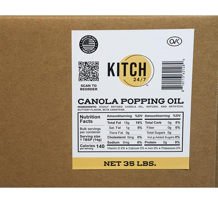 Canola Popping Oil 35 Pounds Z45414