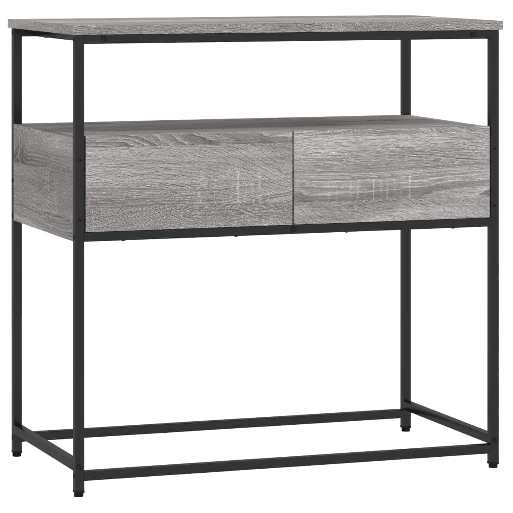 Brown Oak Look Console Table with 2 Drawers and 1 Shelf I558651