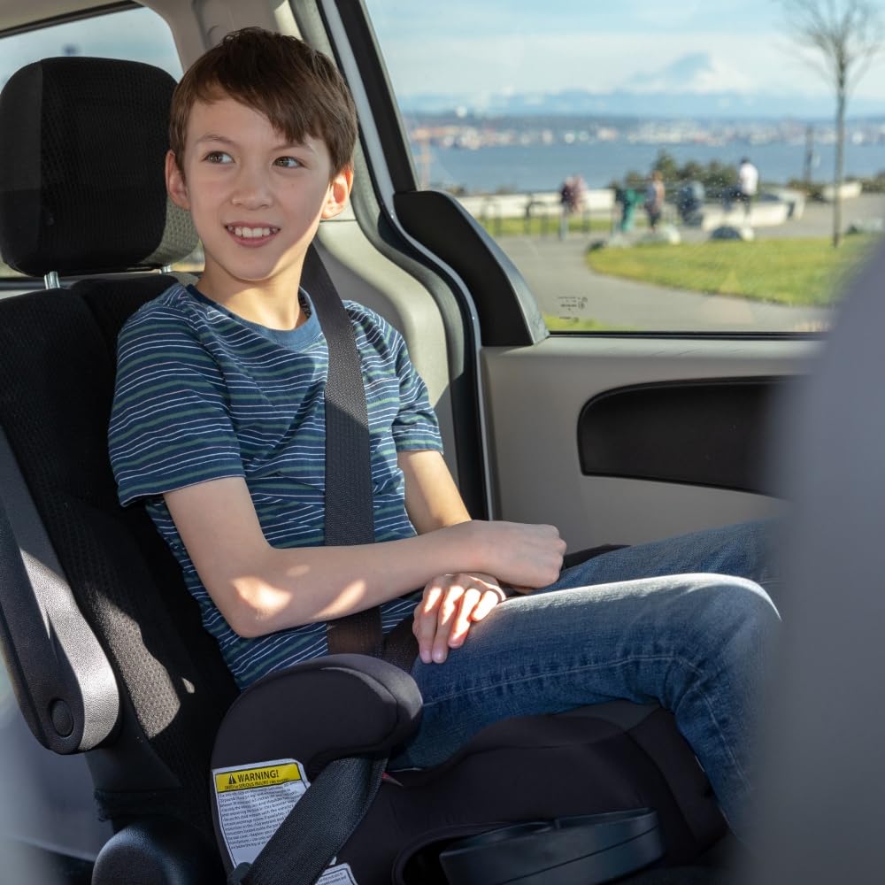 Black Backless Belt-Positioning Booster Car Seat D563