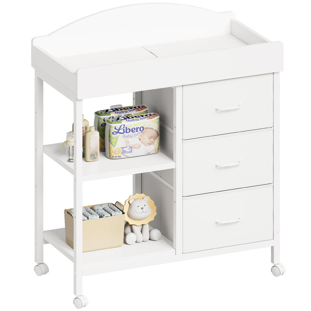 White 3 Drawer 2 Shelf Changing Table I17230