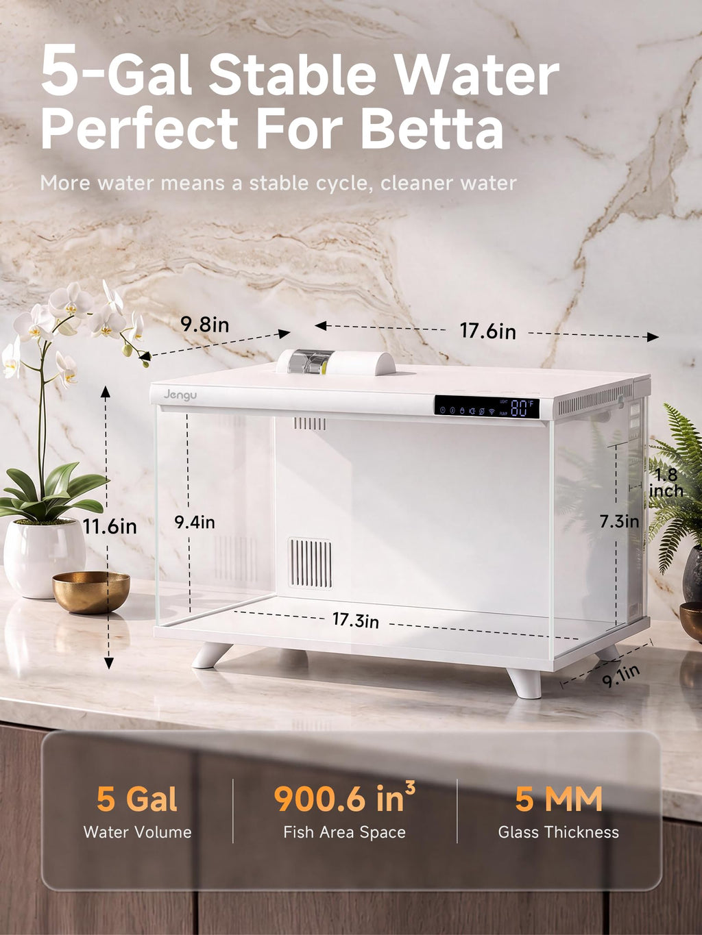 5 Gallon Smart Fish Tank Aquarium Kit M3053