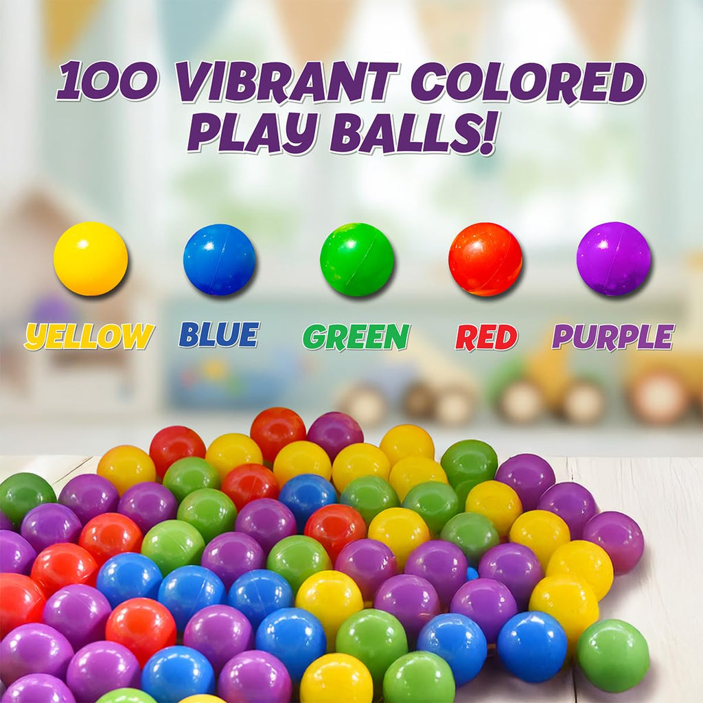 100 Count Multi Colored Play Balls J77053