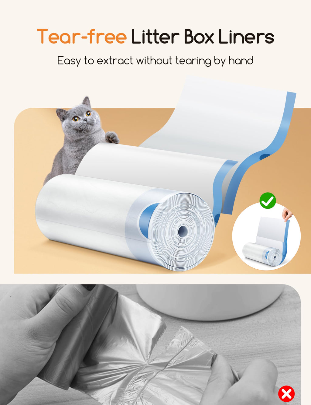 Cat Litter Box Liners Heavy Duty S969