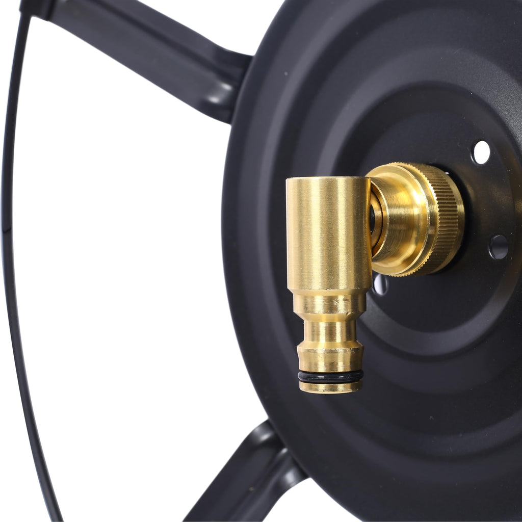 Black Heavy Duty Steel Swivel Hose Reel E1140