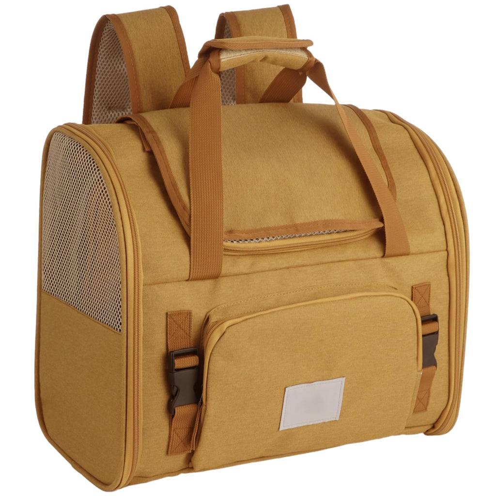 Expandable Pet Backpack Carrier with Ventilated Mesh Top X96128