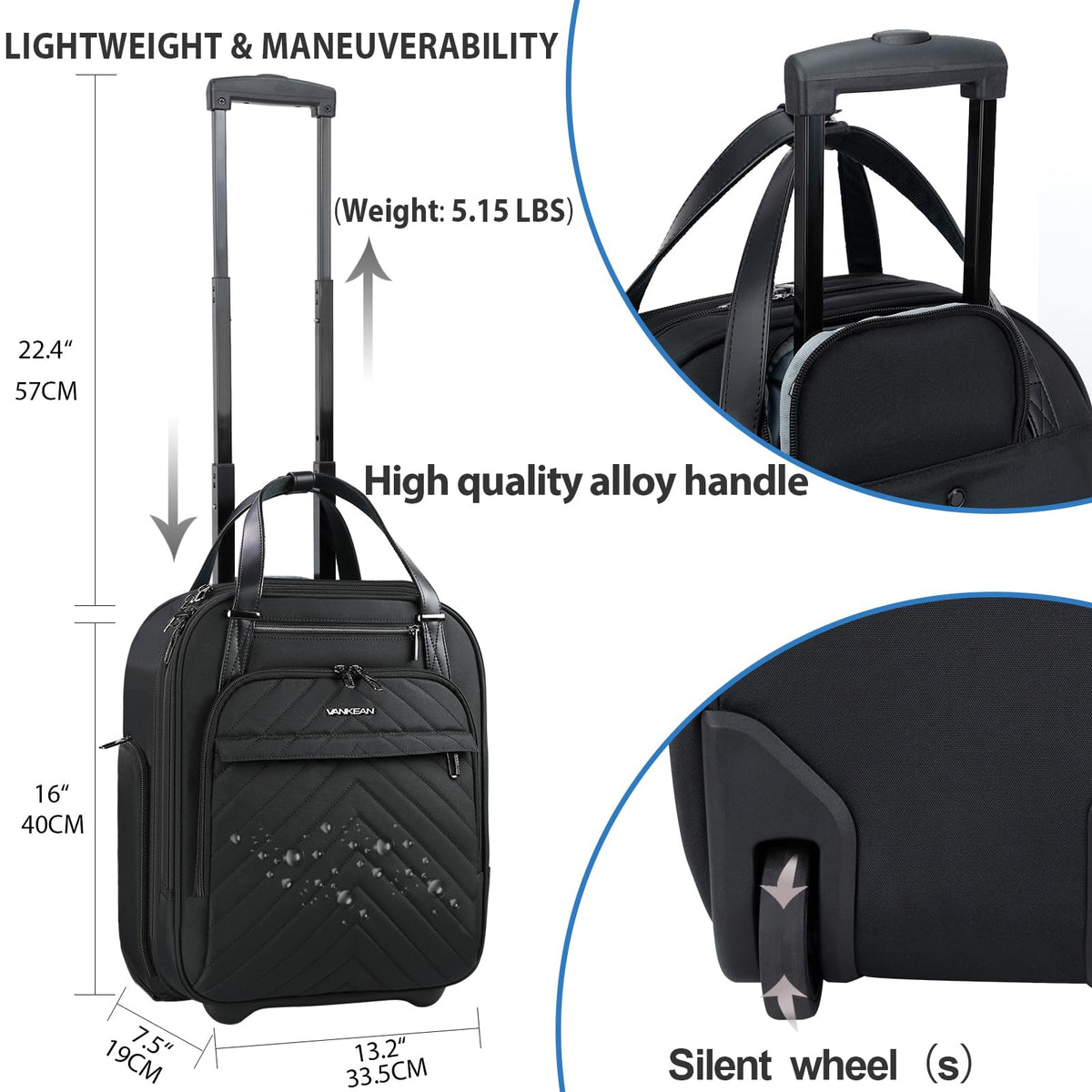 16" Underseat Rolling Lightweight Suitcase Y465733