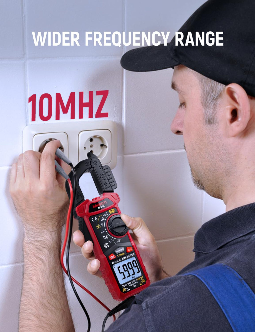 Digital Clamp Meter Multimeter with D-Shaped Jaw X720539