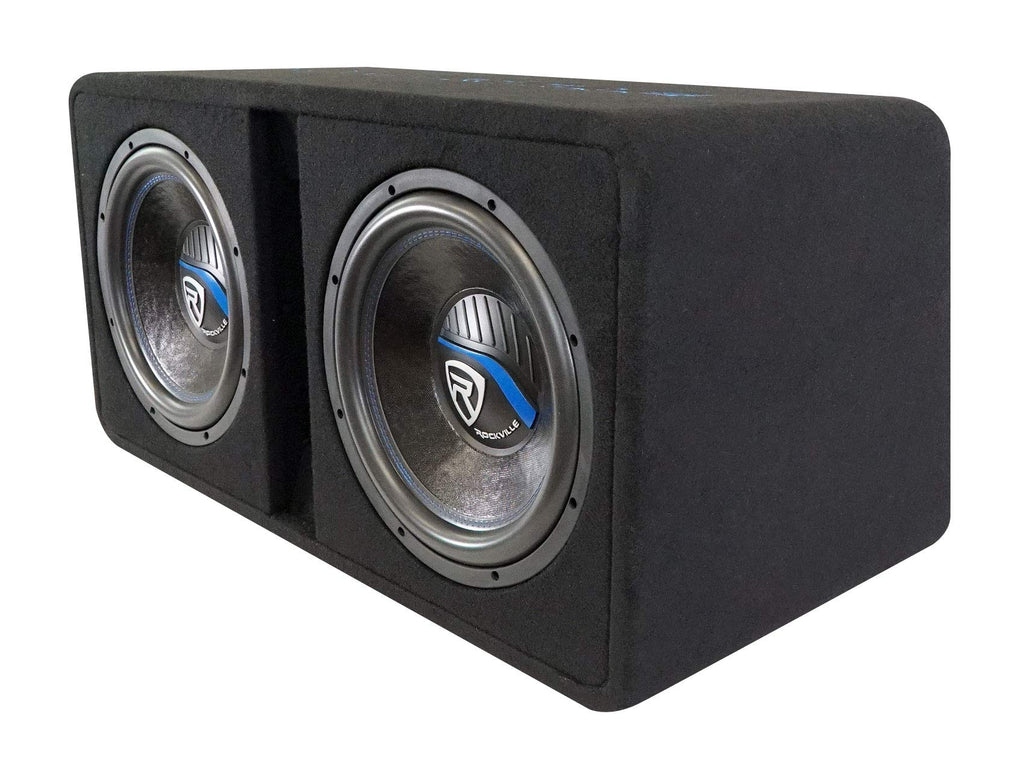 Dual 8" Loaded Car Subwoofer Enclosure with Amp B8821