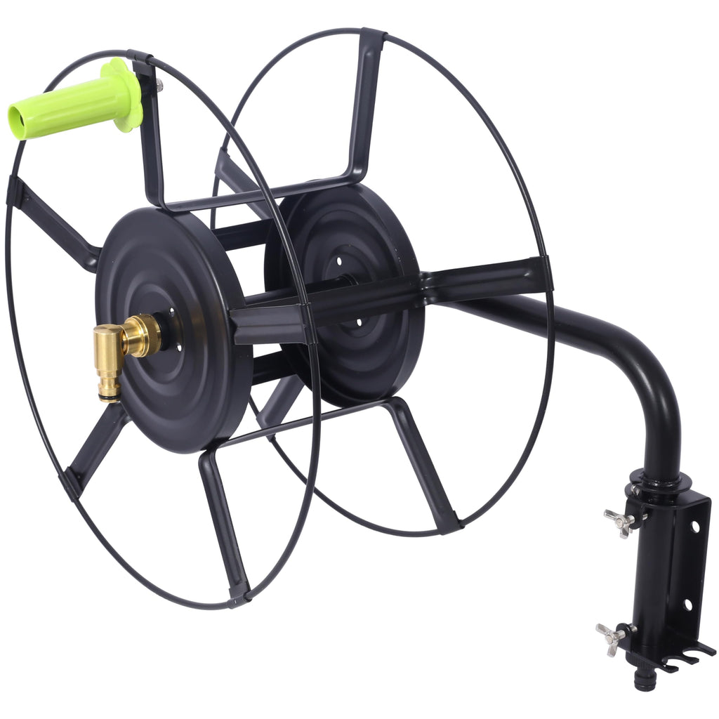 Black Heavy Duty Steel Swivel Hose Reel E1140