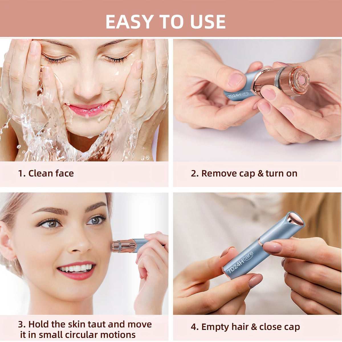 2-Pack Electric Rechargeable Facial Hair Remover H41708