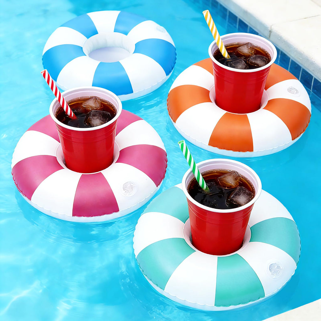 Stripe 4 Pack Inflatable Drink Holder N755