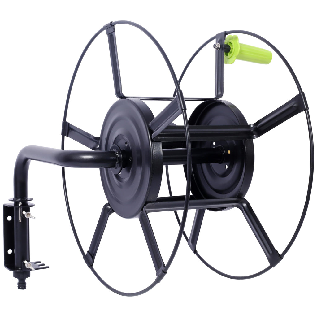 Black Heavy Duty Steel Swivel Hose Reel E1140